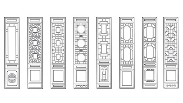 新疆喜迎门中式花格CAD设计图样式大全