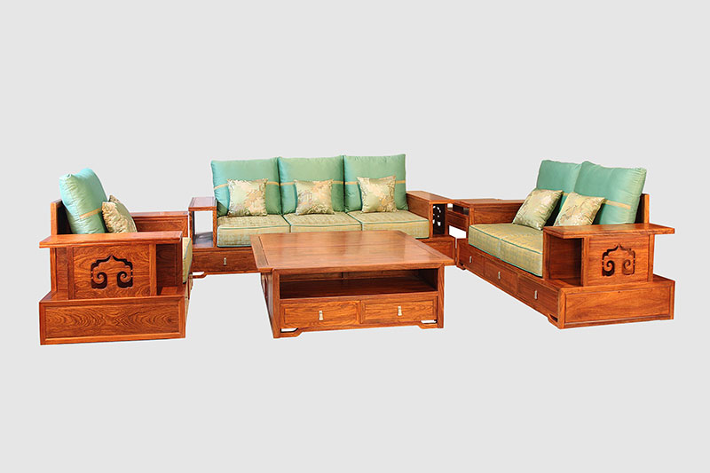 新疆中式实木沙发简直太美了